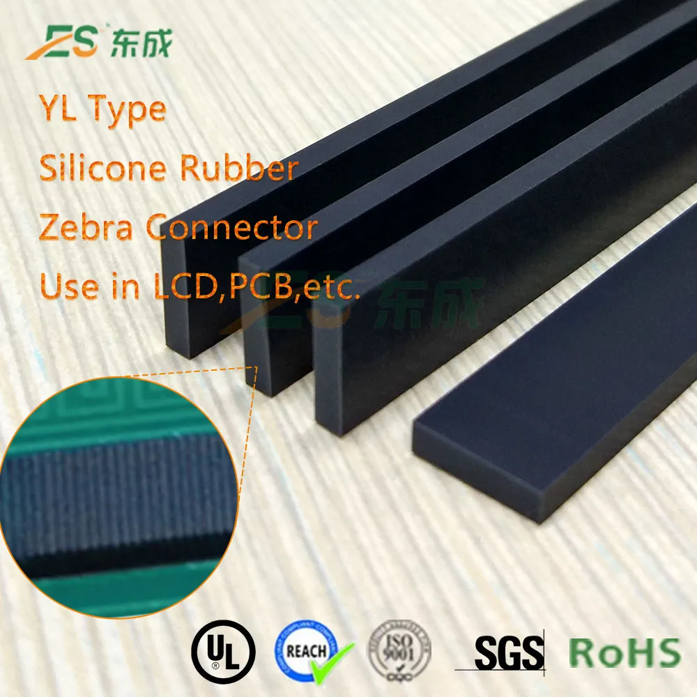 Electrical Conductive Rubber Silicone Rubber Connector Zebra Strip