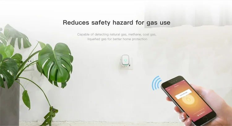 Tuya Smart Life Security Zigbee Combustible Gas Detector Alarm Kitchen - ANKUX.COM