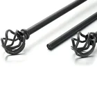 Adjustable black window rod telescopic curtain extendable curtain rod