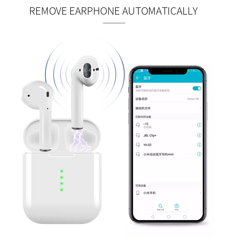 Tws I10 BT 5.0 Headphones Bluetooths Earphone I10 Tws Brand Original Audifonos True Wireless Stereo Earbuds With Mic - ANKUX.COM