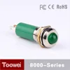 Toowei Waterproof Green 24 volt ac led indicator light 2.4V/12v Matel Case 6mm Indicator Lamp Red/Green/Yellow/Blue/White