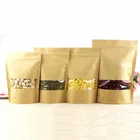 Moisture Proof Different Capacities Kraft Paper Bag with Window and Zipper Manufacturer