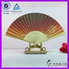 cool silk gift fan with mixed color bamboo ribs/ bamboo crafts