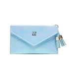 2019- new arrival mini fashion trend magic bright color ladies envelope wallet with mini card holder
