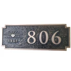 Top quality logo embossed metal magnolia sign
