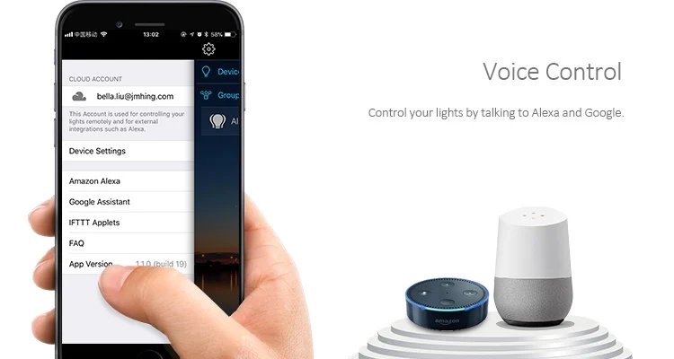 Amzaon Alexa Wifi LED Strip RGBW Controller For Smart Home - ANKUX.COM