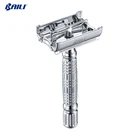 Razor Comb Chrome Plated Double Edge Twist Open Safety Razor with Blade