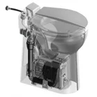 One piece Toilet with Macerator Built Into the Base, White