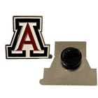 Wholesale state lapel custom enamel pin glitter advanced process