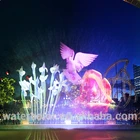Outdoor Water Screen Movie Projection Fountain with Laser