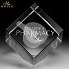Cut Laser Award Custom Cut Corner Glass Trophy 3d Laser Craft Award Engraved Crystal Cube