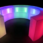 Color Changing Round Reception Flash Light Colorful Led Beer Bar Counter