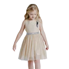 Elegant girl Gown Tulle shiny sequined baby kids lace wedding dress for kids