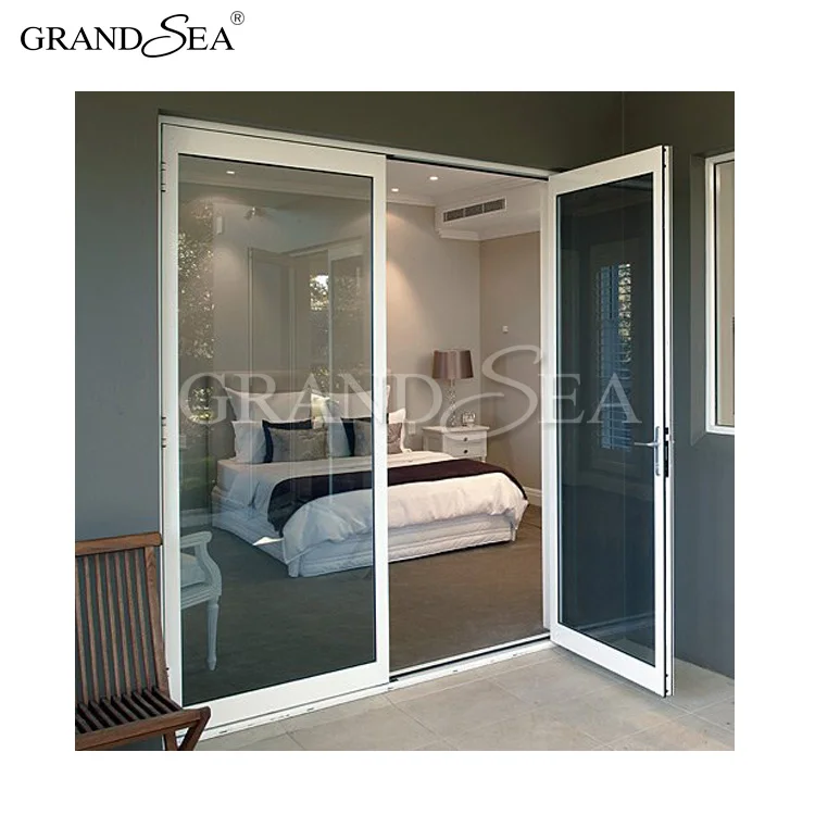 High-quality sample aluminum inside swing single doors with clear tempered glasses