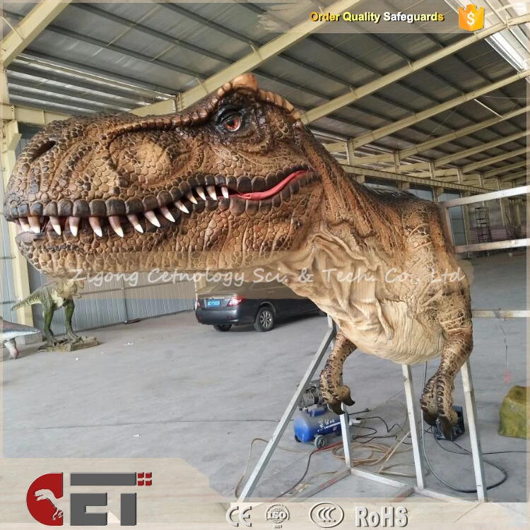 Zigong CET-N779 Cetnology grande home decor artificial cabeça dinossauro escultura de parede-montado