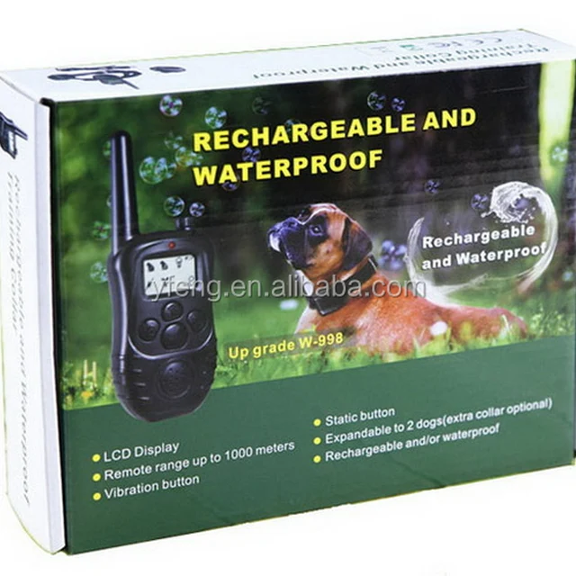 1000M Remote Control Waterproof Vibration / Electric Shock Dog Training Collar for one or two dogs