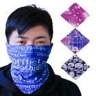 seamless motorcycling Colorful triangle tube bandana skull headscarf