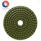 Natural Stone On Flat Surface Top Quality 5~10" Dye Rubber Electroplated Diamond Hand Granite Polishing Pads 4 Inch