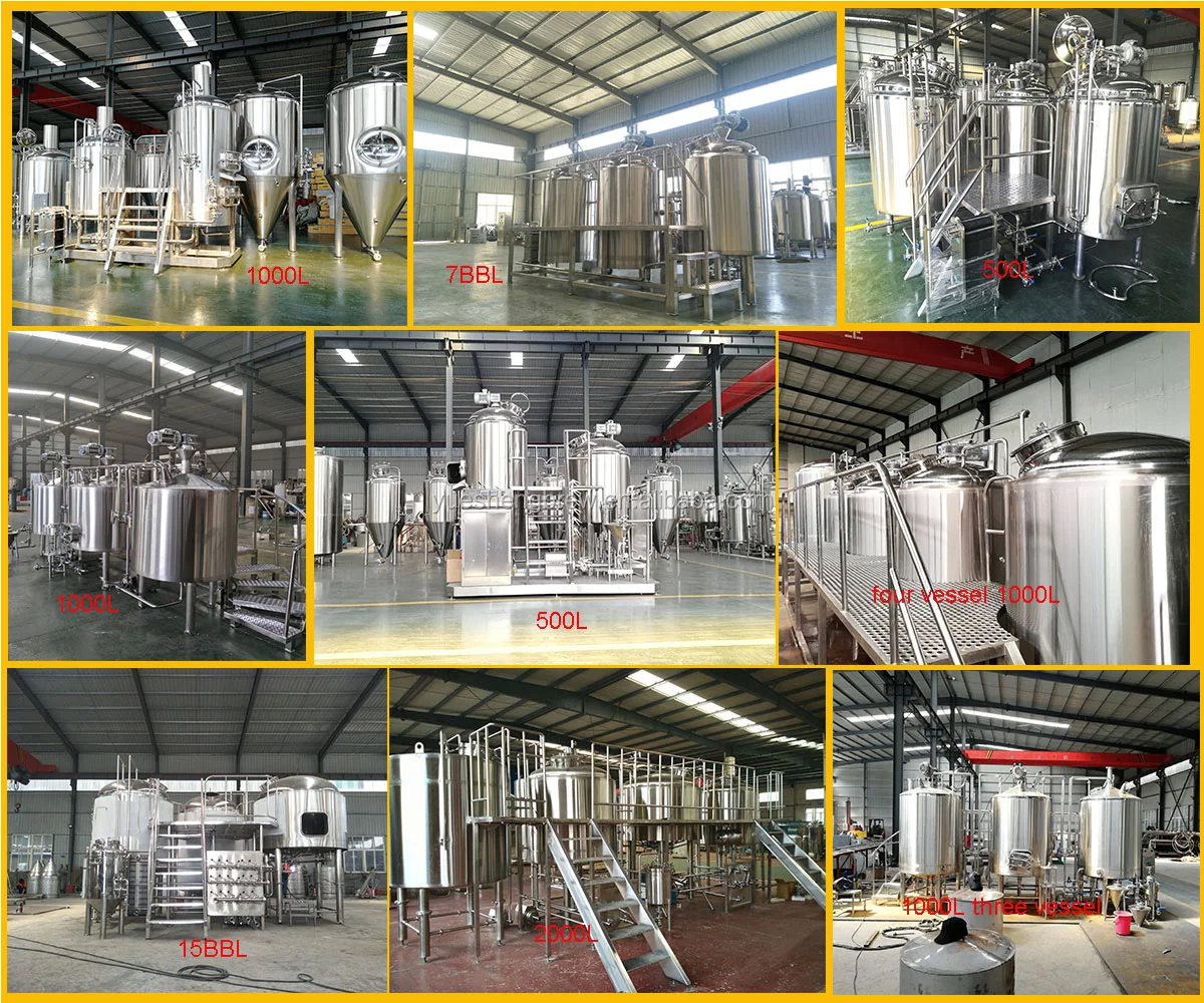 New condition and processing 2000L/batch beer making equipment for brewery