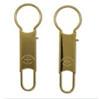 316L laser printing key tag, custom logo gold interlock snap gordon keyring, fashion metal stainless steel key chains
