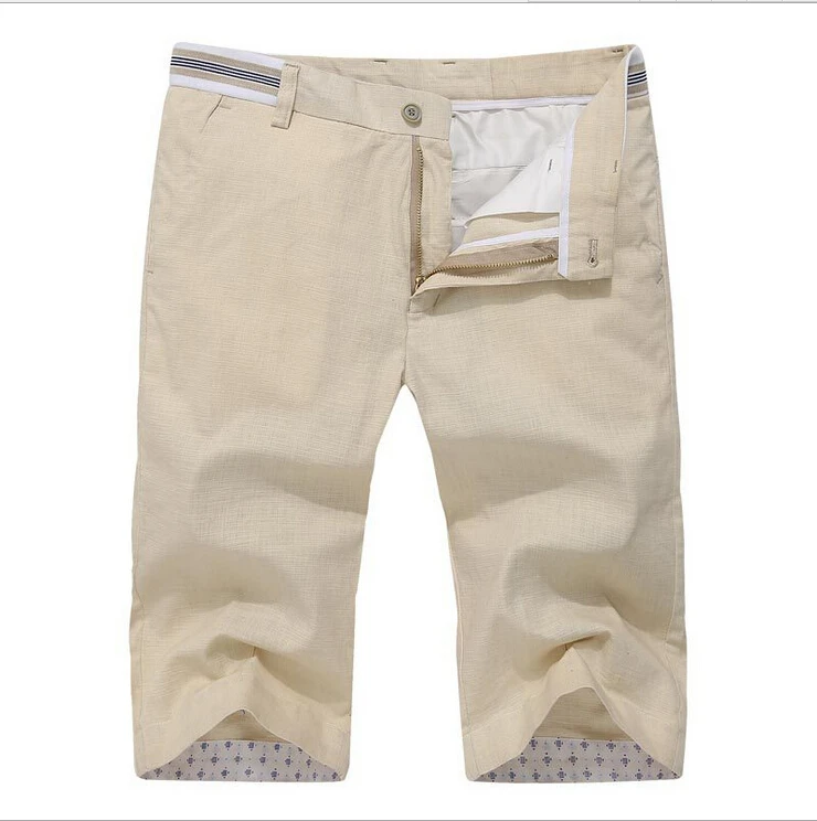 Summer Style Famous Brand Men'S Korean Shorts Casual Linen Resilient Military Shorts Slim Fit Outdoor Skinny Gym Sports For Men