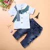 China Manufactures European Style Baby Boy Clothing Summer Jeans 2pcs Set Wholesale