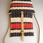 factory direct sale handmade paper crochet handbag manual stripe tote bags popular recycled paper bag for women