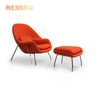 Orange Modern style fabric fiberglass recreational living room chairs furniture accent Womb Chair