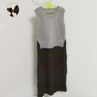 knitted cotton sweater children girl chiffon dress