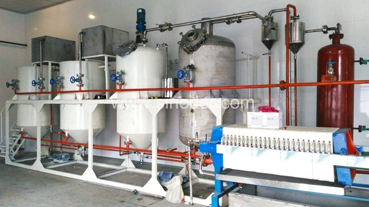 3tons per day vegetable oil  refinery oil purification equipment for crude oil refining