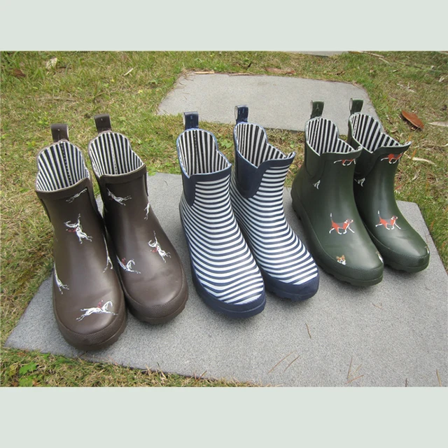 short ankle rubber boots wellington boots welly boots rainboots