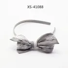 Grey baby girl bowknot hair band hair scrunchies accessories