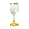 wine glass goblet 100%purity gold rim hand making decoration lovely design glass cup