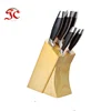 5 pieces double forged POM kitchen knife set with wooden block