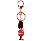 Nickel Free Royal Guard Eco Friendly Rhinestone Metal Pendant Key Chain For Cars