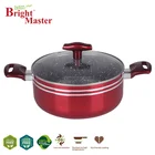 Ceramics Coated Aluminum Casserole Dish With Metallic Paint Exterior