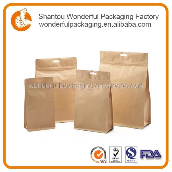 information we manufacture stand up  kraft paper bag with zipper