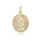 34522 xuping copper gold plated women virgin mary pendant necklace,round pendant