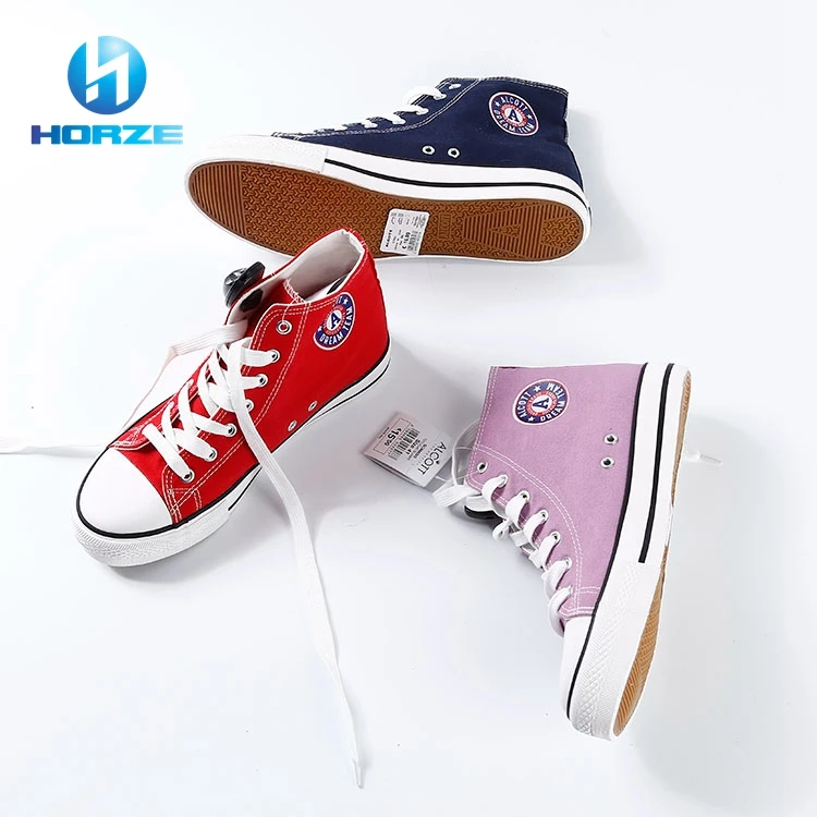 Alibaba Most Comfortable High Top School Women Canvas Shoes High