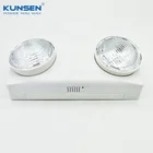 Corded led emergency lights with battery backup