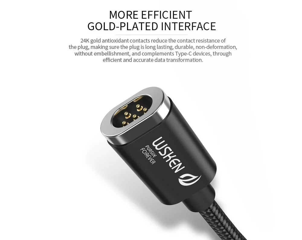 WSKEN MINI2 Magnetic USB Cable with micro USB type-c lighting For mobile phone - ANKUX.COM