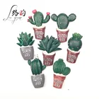 Promotion home decor plant Cactus shape mexico resin magnet fridge