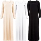 basic abaya inside wear cotton inner long sleeve opaque abaya jalabiya arabic dress