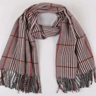 Mixed Colors Printing cross stripe Women Polyester Fibre Chiffon Scarves