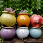2017 small colorful ceramic flower box succulent plant pots
