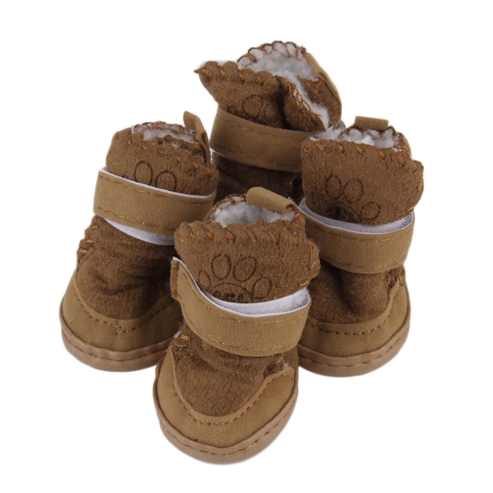 2 Colors 2015 new fashion pet dog pet shoes snow boots child Teddy Cotton Fla small dog shoes Snow Boots