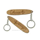 Wholesale Blank Wood Key Chain Custom Logo Printed Engraving Wooden Keychain