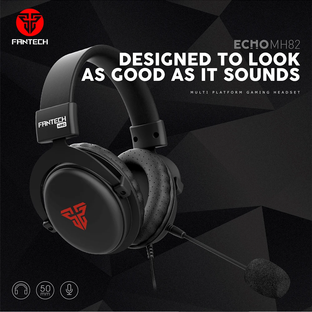 Fantech MH 82 Best Computer Breathable Ear Cups USB Wired Headphone Headset Gaming - ANKUX.COM