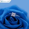 Tianyu gems Moissanite jewelry customized HOT sale 18K white gold princess cut Moissanite diamond rings