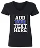 brand factory online shopping 100% cotton dry fit women add your printing custom v neck t shirts